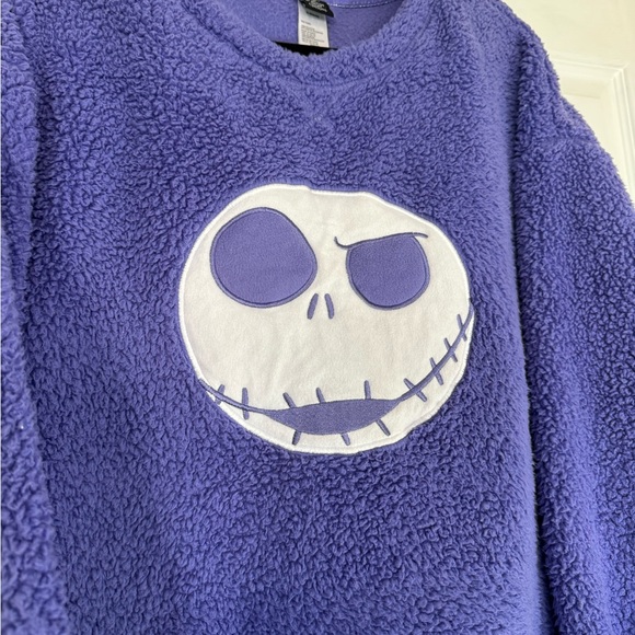 Disney The Nightmare Before Christmas Jack Skellington purple Plush pj top - Picture 3 of 8